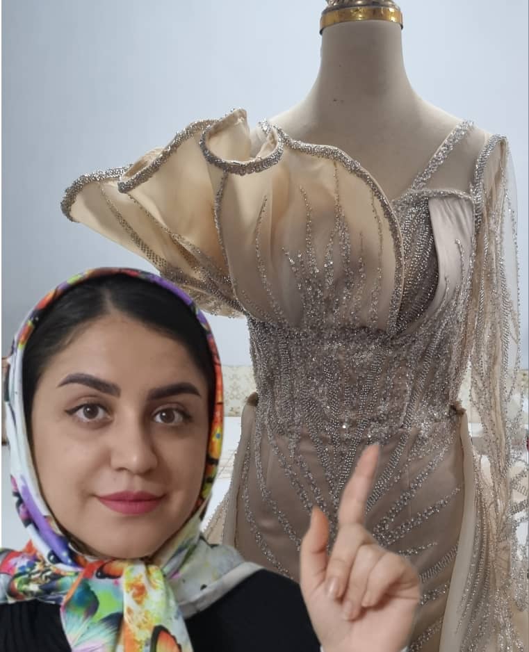 آموزش جواهر دوزی پروانه بحری در نیشابور