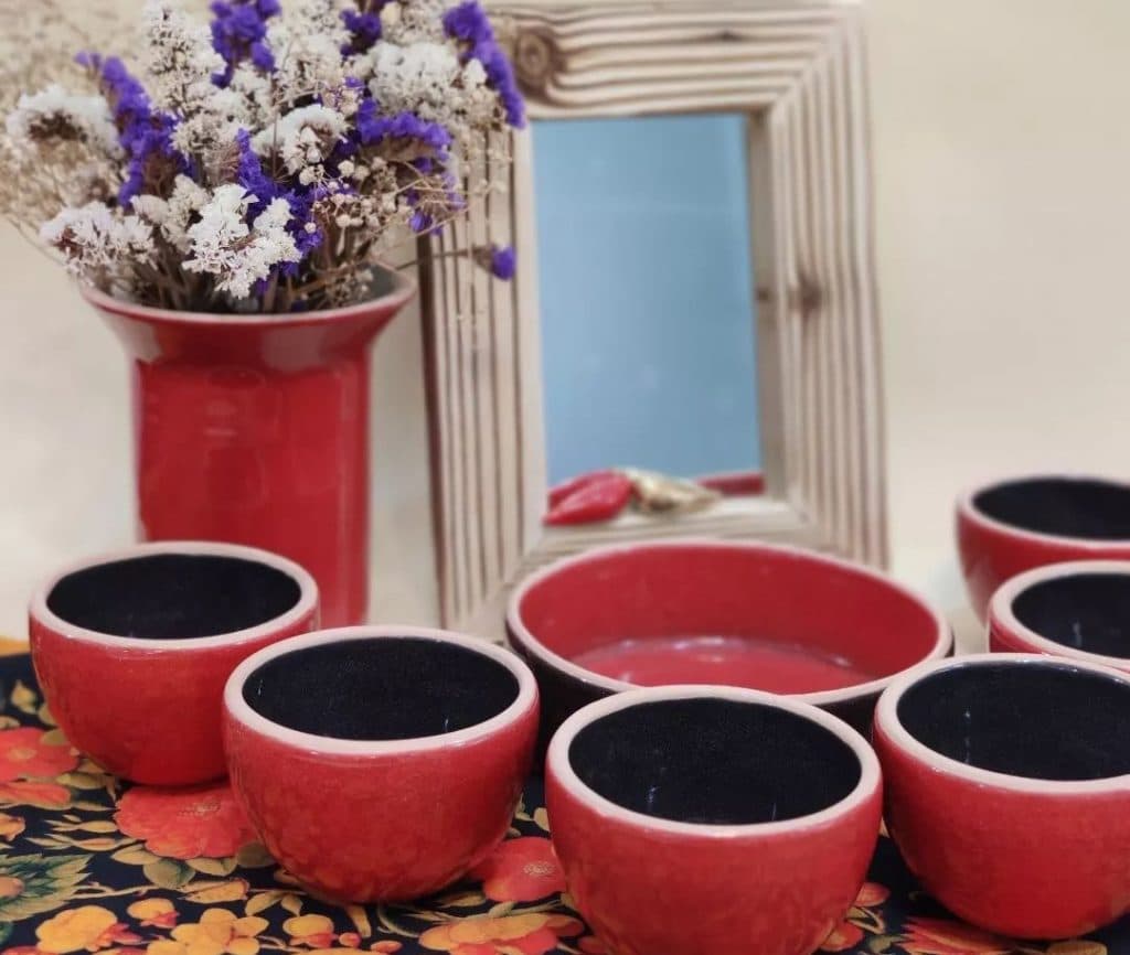 صنایع دستی و هنری شمعدونی در بندر انزلی