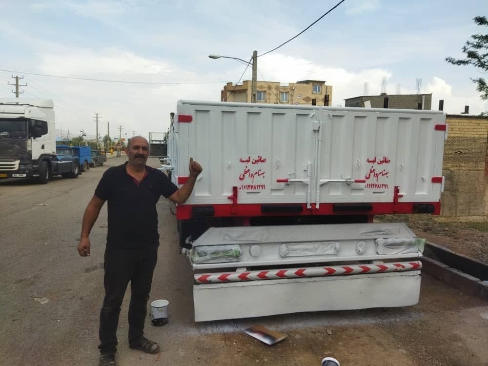 لبه سازی کانتینر و تریلی بهنام واعظی در زنجان