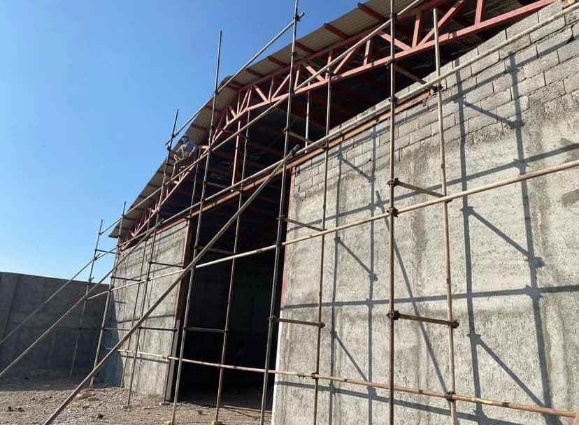 داربست فلزی زنگی آبادی در کرمان