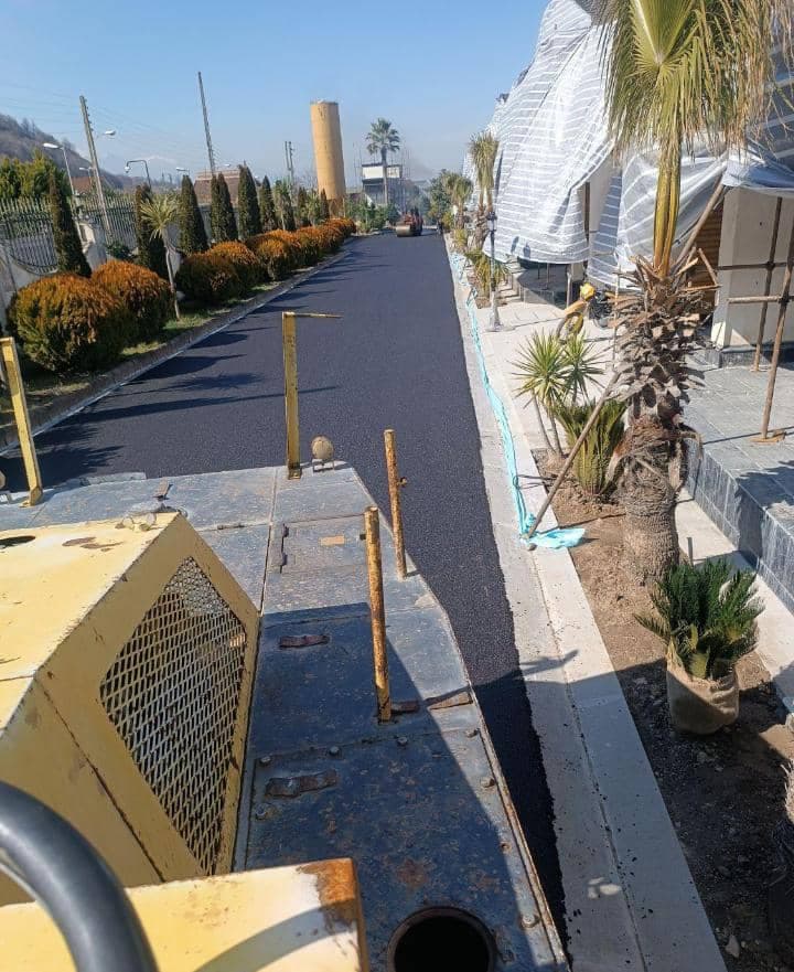 اجرای آسفالت و ایزوگام مهربانی در نوشهر