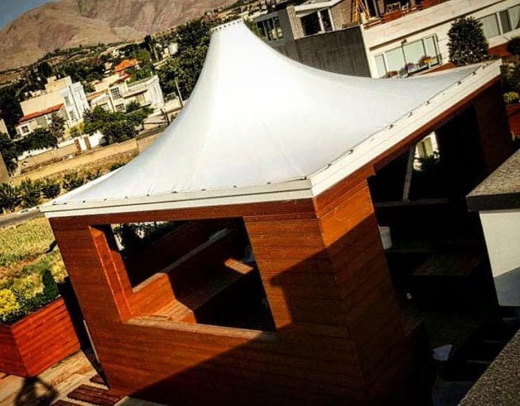 ساخت سایبان بازویی پارکینگ چتر کافه ای و آلاچیق سایه سازان جنوب در شیراز