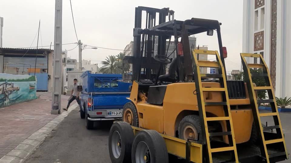 ساخت کفی یدک کش حمل لیفتراک و بابکت آراد ماشین نایبند در بندرعباس