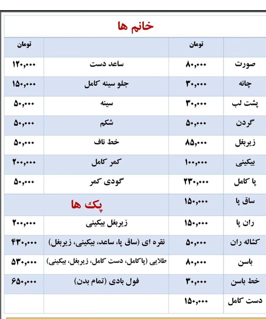 مرکز تخصصی لیزر نایس خانم قاعدی در رفسنجان