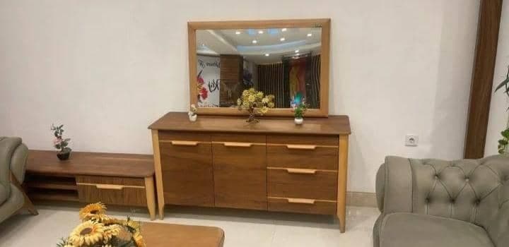 فروش جلو مبلی و آینه کنسول و سرویس خواب مصنوعات چوبی هیرکان چوب در بابلسر