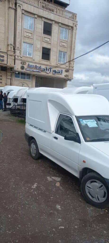 ساخت اتاق باربند فایبرگلاس و آهنی پراید وانت و آریسان امپراطور در اردبیل
