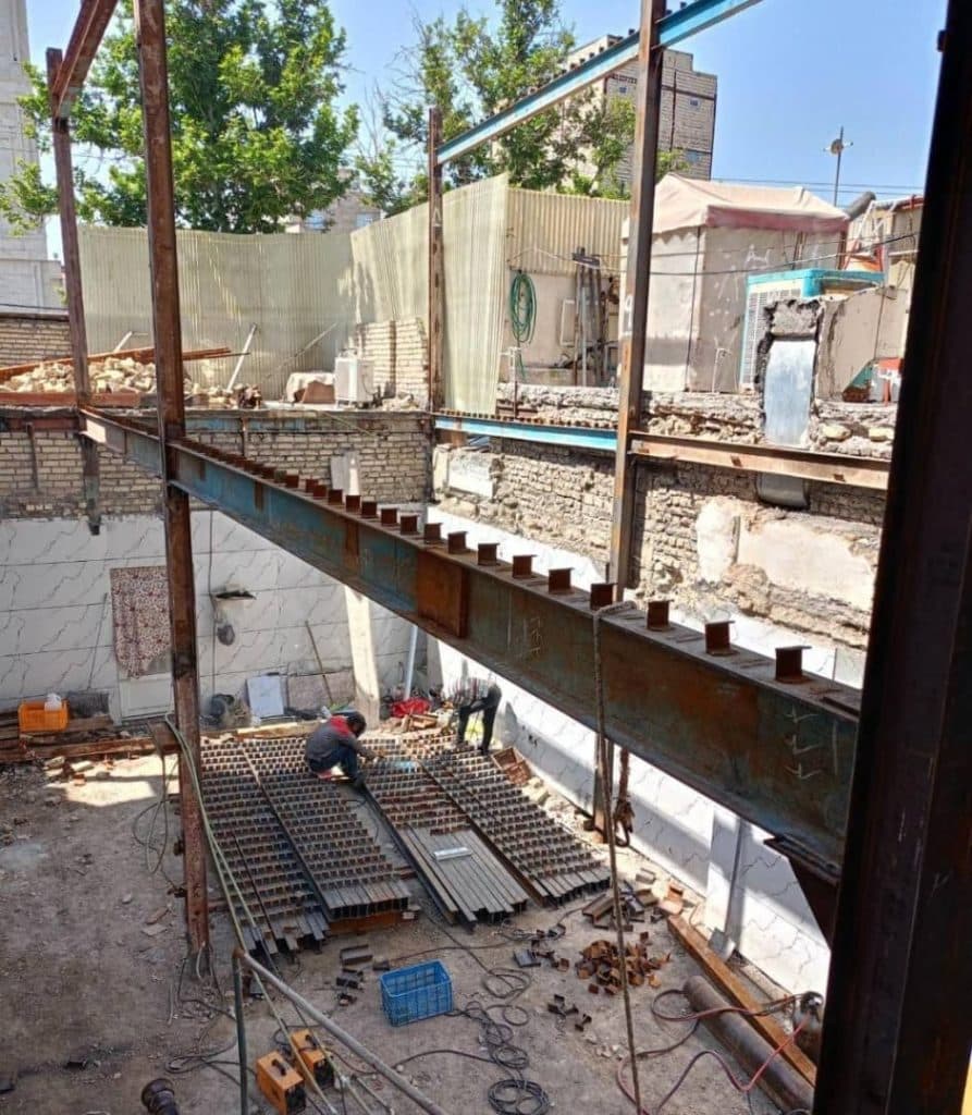ساخت و نصب اسکلت فلزی سبحان گروپ در مشهد