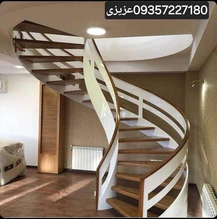 ساخت و طراحی پله گرد و اسپیرال مارپیچ عزیزی در بهشهر