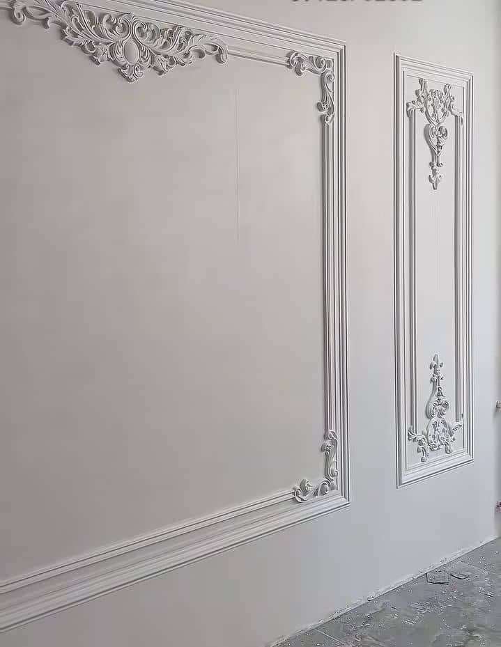 اجرای قاب بندی دیوار و نور مخفی کرمی در مشکین دشت