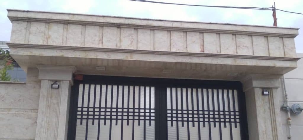 سنگ کاری نمای ساختمان ملائی در لنگرود