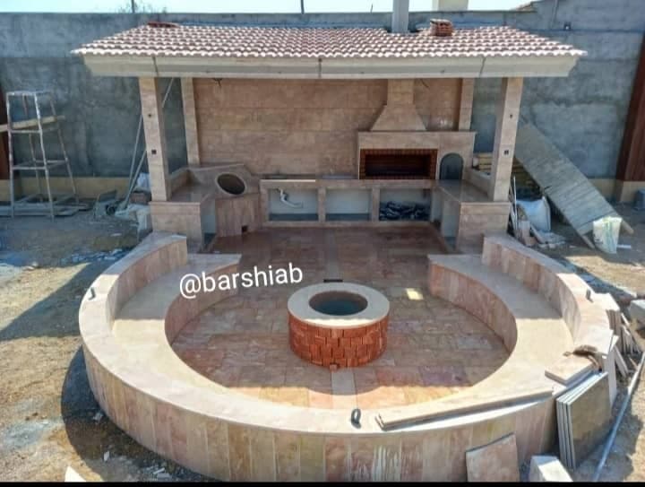 اجرای باربیکیو شومینه عباسی در خمینی شهر