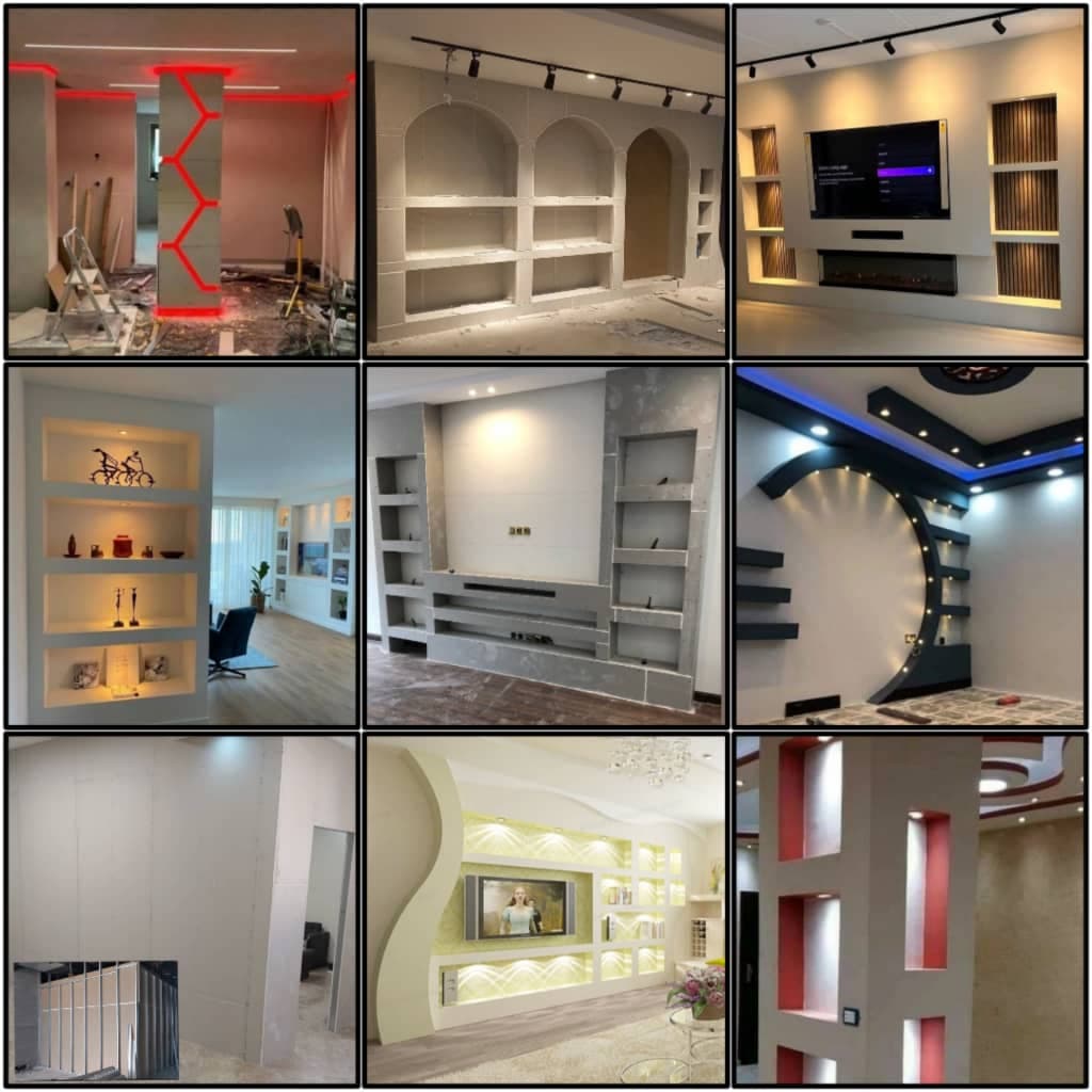اجرای نصب سقف کاذب و کناف کاری محسن گوهری در رشت