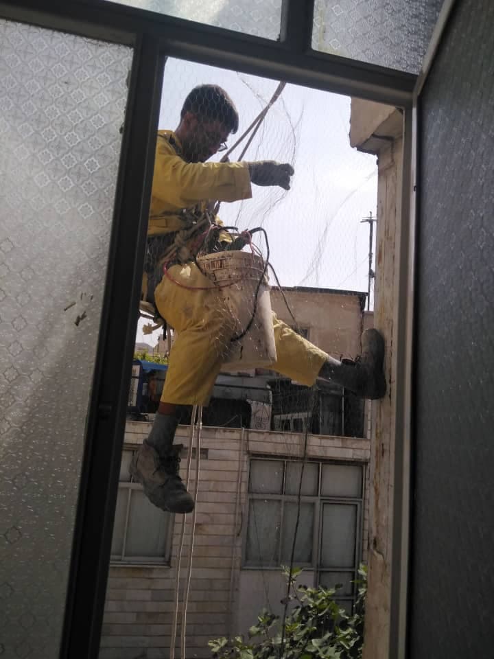 خدمات سیمانکاری با طناب بدون داربست اباصلت بایرامی در کرج