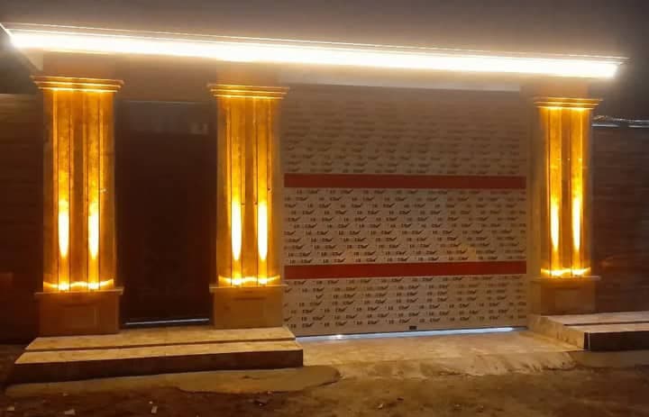 سنگ کاری ساختمان قدرتی در رشت
