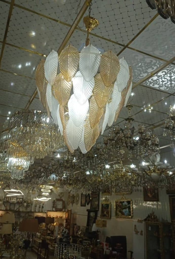 فروشگاه لوستر برنزی کریستالی پدیده یوسفی در نور آباد