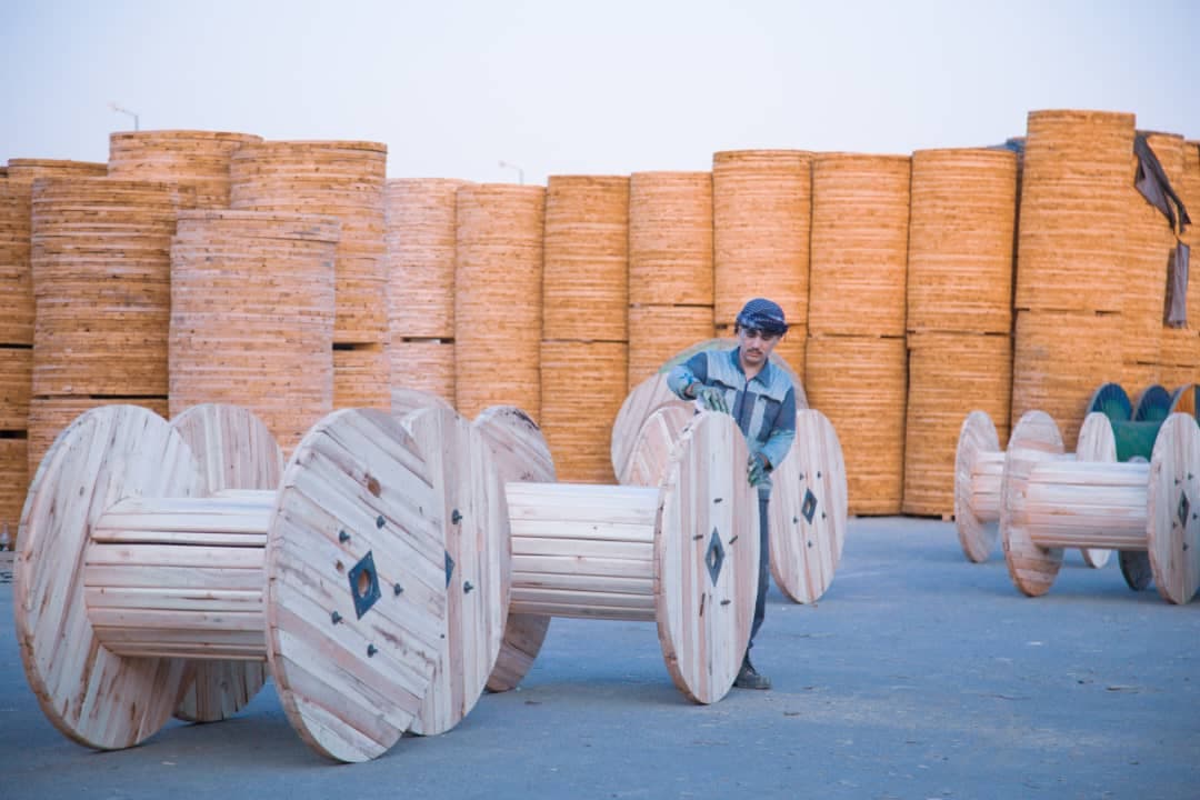 تولید قرقره چوبی کابل برق توسکا مبین هزاره در شهرک صنعتی جنت آباد ایوانکی