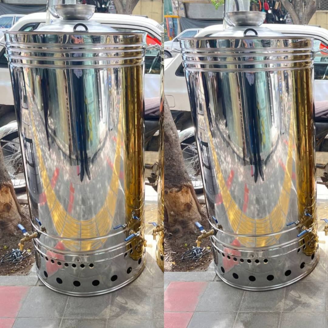 تولید و فروش سماور هیئتی بزرگ برقی صدرا استیل کار در مشهد