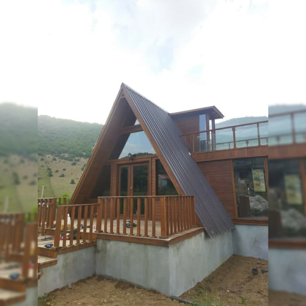 ساخت خانه چوبی چهارچوب به مدیریت آقای عباسی در قائمشهر