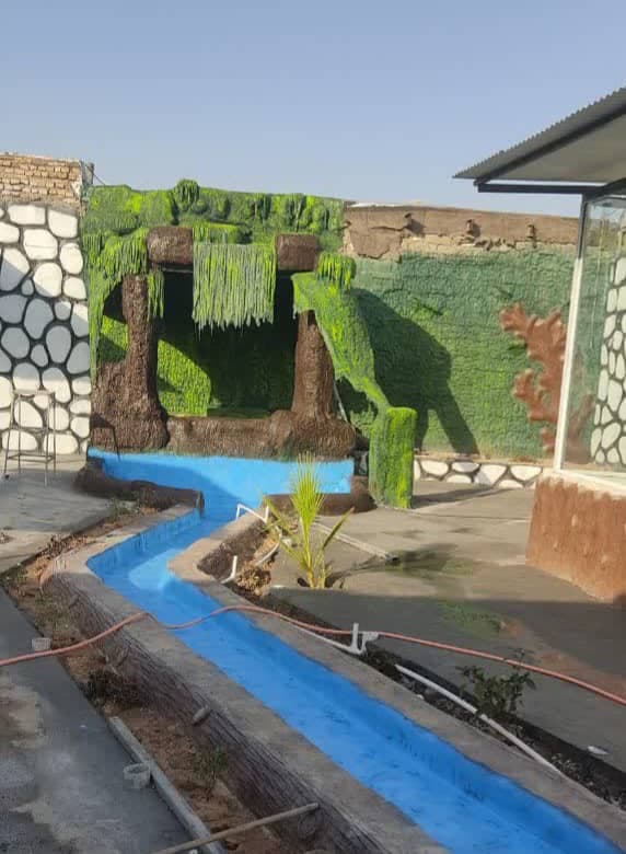 طراحی و ساخت آلاچیق و آبنمای صخره ای جهانگیری دزفول