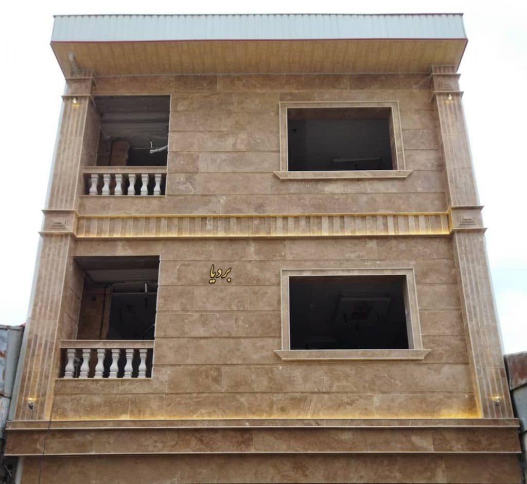 سنگ کاری ساختمان سجاد در رشت