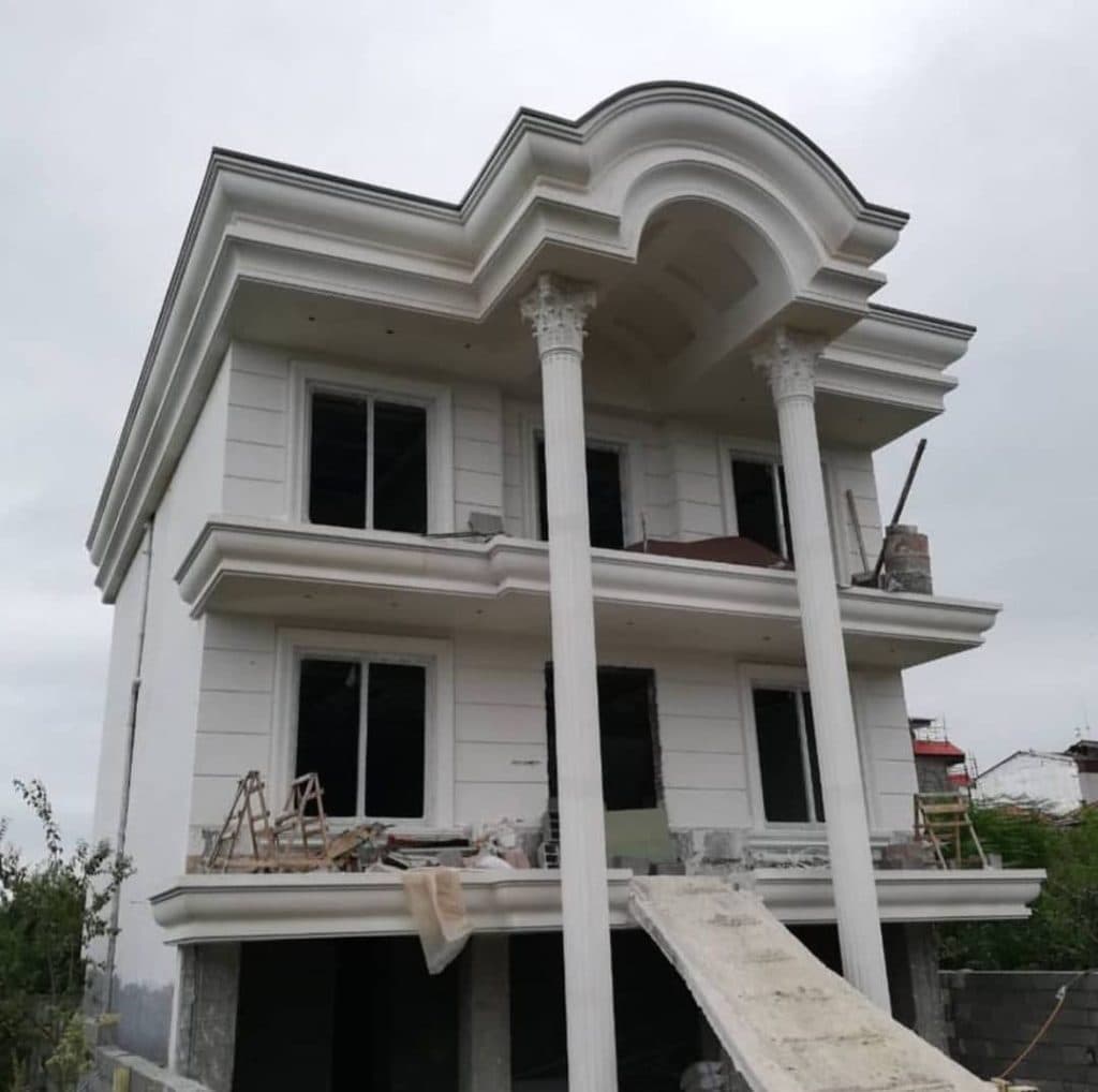 طراحی و اجرای نمای رومی سیمان جواد اختیاری در کرمان