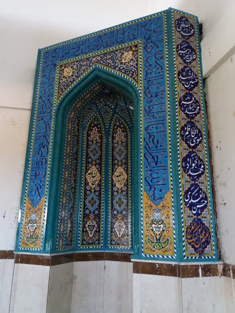 کاشی کاری و نماکاری اماکن مذهبی و مساجد علیزاده در بابل