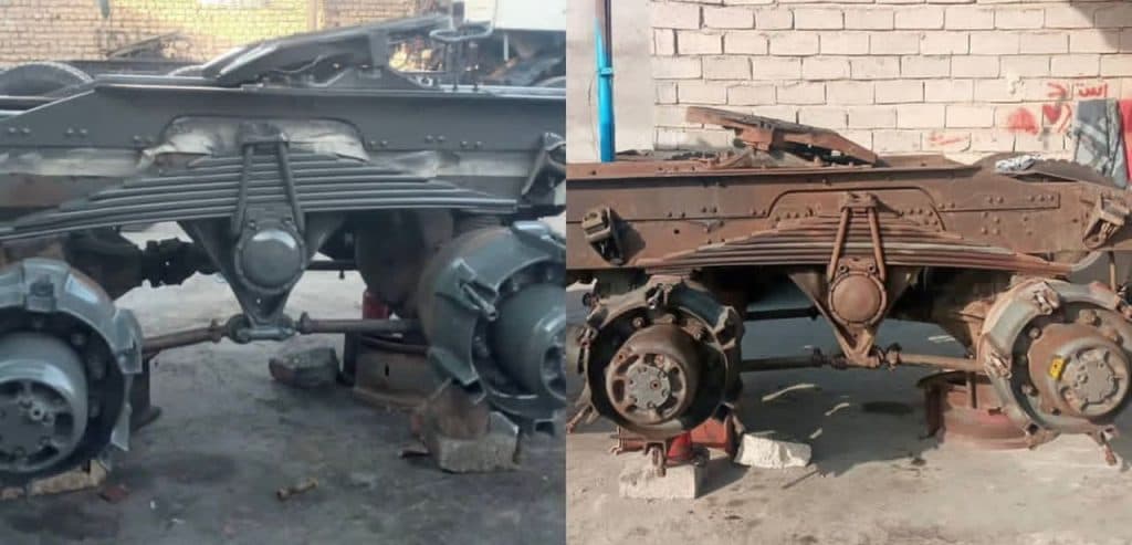 بازسازی و نقاشی ماشین های نسل جدید برادران عبدالخانی در عبدالخوان اهواز