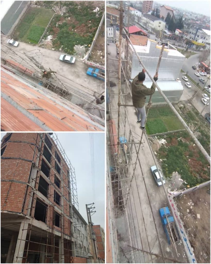 داربست فلزی یار احمدی در آمل مازندران