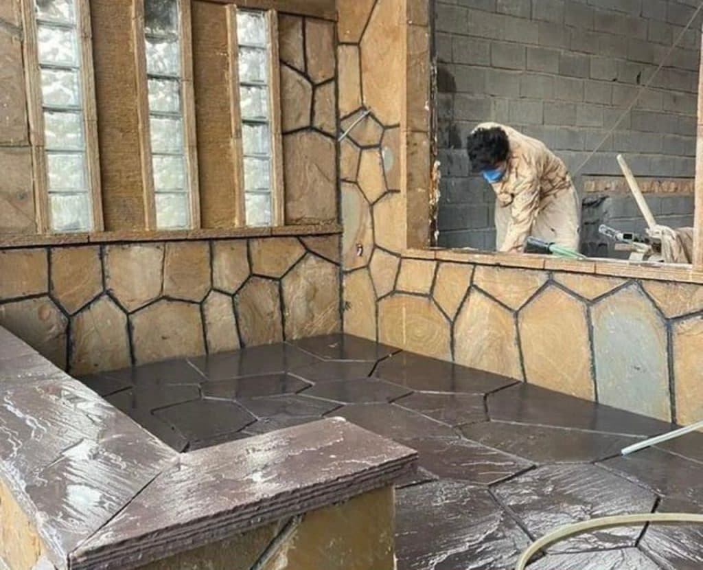فروش و اجرا سنگ لاشه و سنگ ورقه ای سعادت در تهران
