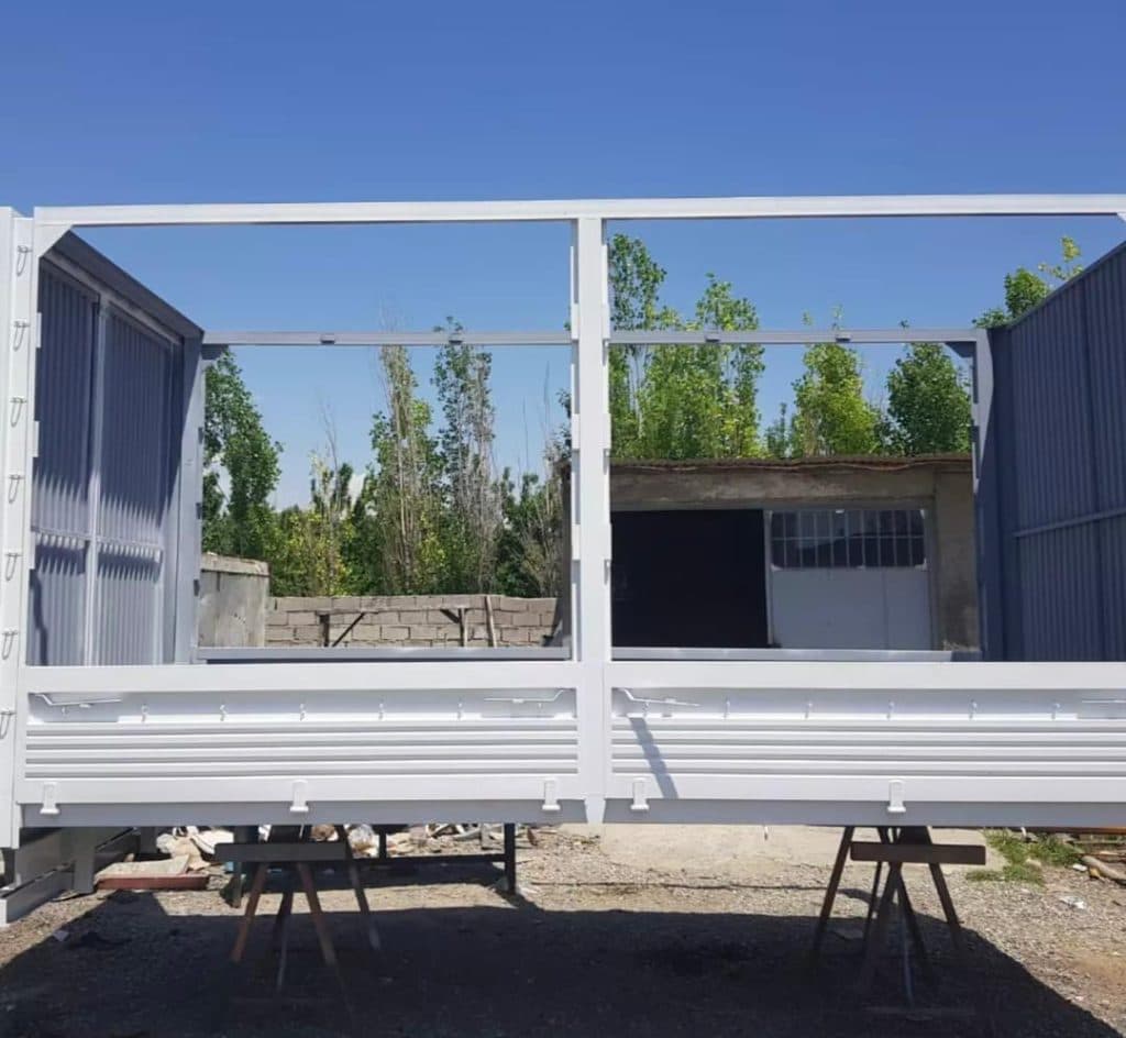 اتاقسازی کامیون مسقف چادری و فلزی آوا کانتین در اسلامشهر