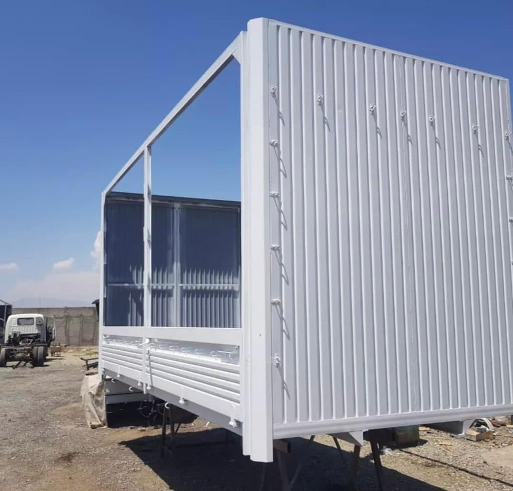 اتاقسازی کامیون مسقف چادری و فلزی آوا کانتین در اسلامشهر