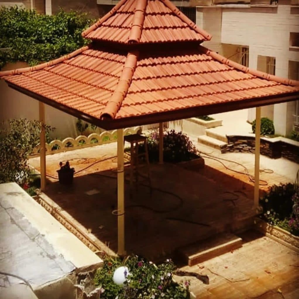 ساخت و نصب ورق شیروانی و سازه های فلزی ویلا عزیزپور در تبریز