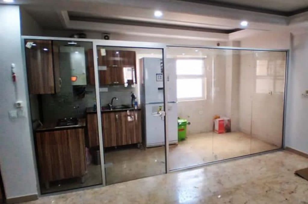 اجرا و نصب پارتیشن شیشه ای گلس دیزاین در سعادت آباد تهران