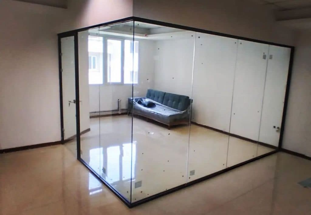 اجرا و نصب پارتیشن شیشه ای گلس دیزاین در سعادت آباد تهران