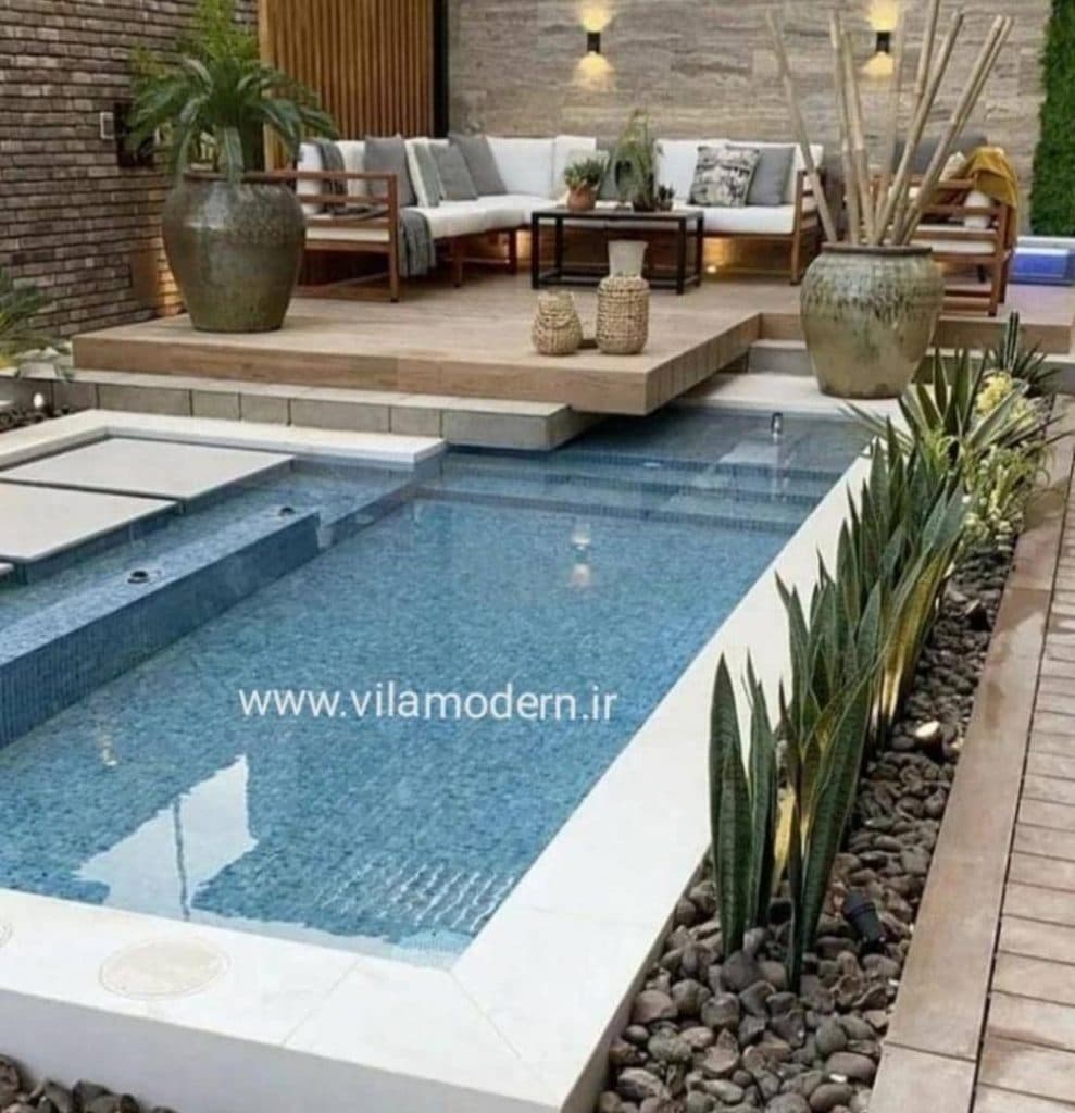 محوطه سازی باغ ویلا مدرن بهروزی در شهریار