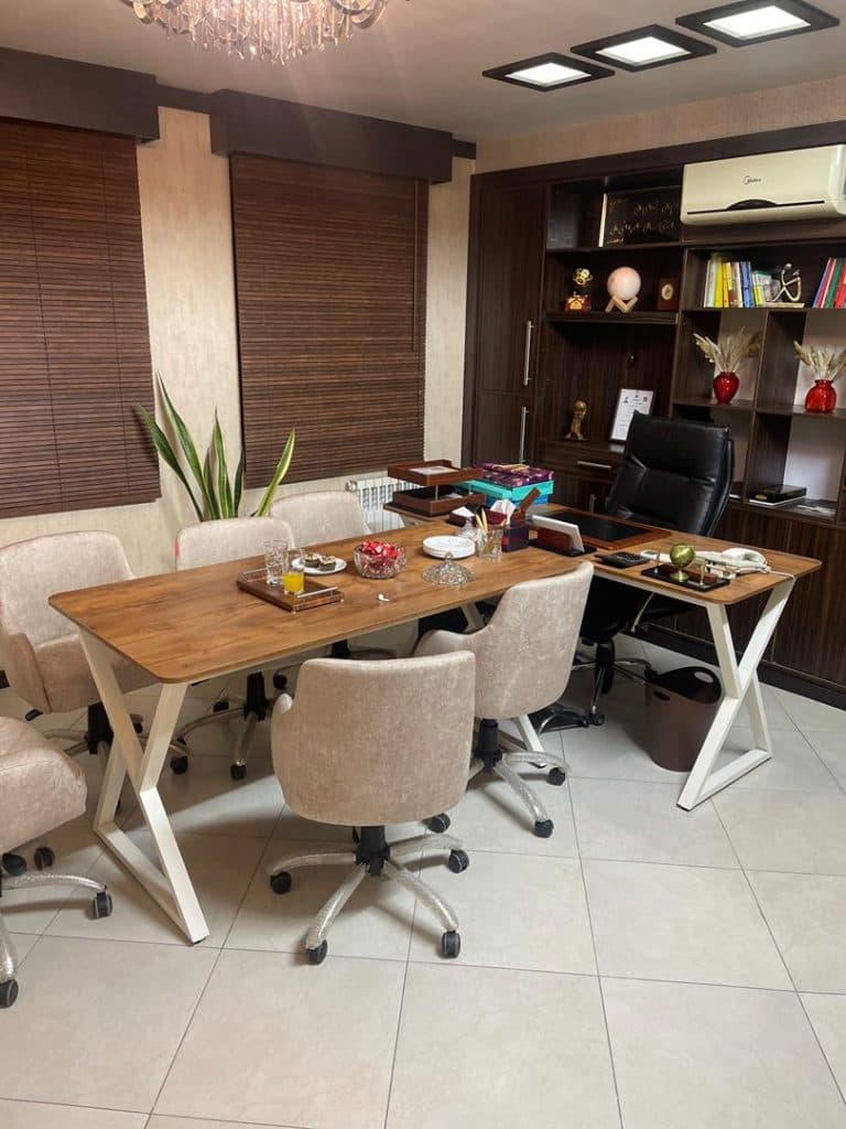 میز تحریر تاتو مدیریت میز مدرن چوب آهن راستگو در مشهد