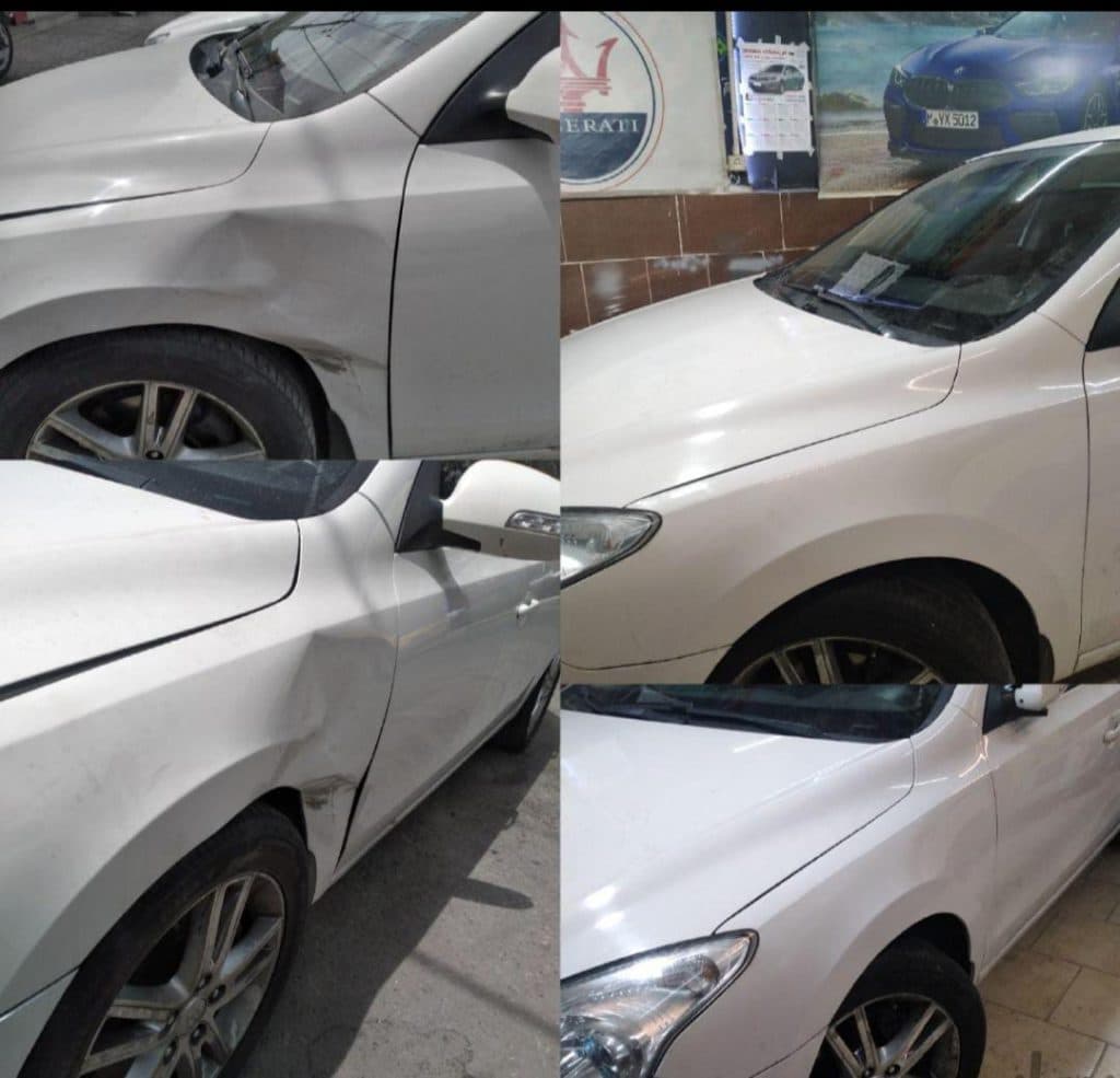 خدمات بدنه تخصصی رویال صافکاری PDR و نقاشی و واکس پولیش خودرو در مشهد