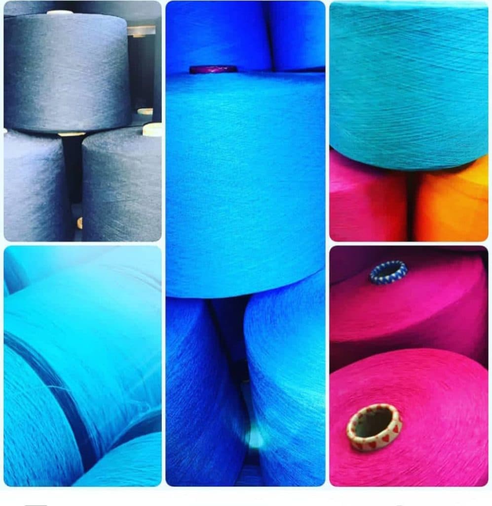 کارخانه رنگرزی نخ های فانتزی الوان شانل ویسکوز ساتین بافت یزد