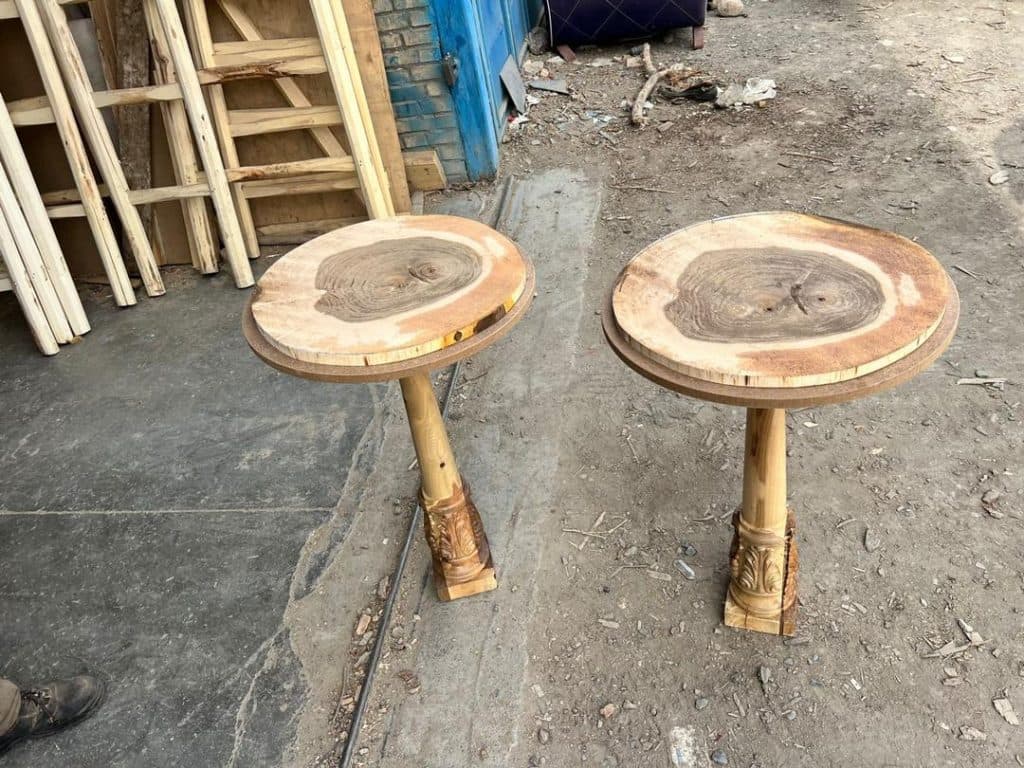 تولید چوب های اسلب گردو و چنار و کالباسی حسین پور در مشهد