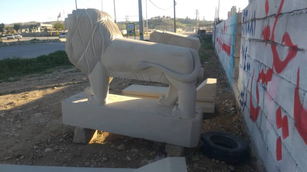 سنگ قبر و سنگ شیر تراشی رشید در خوزستان