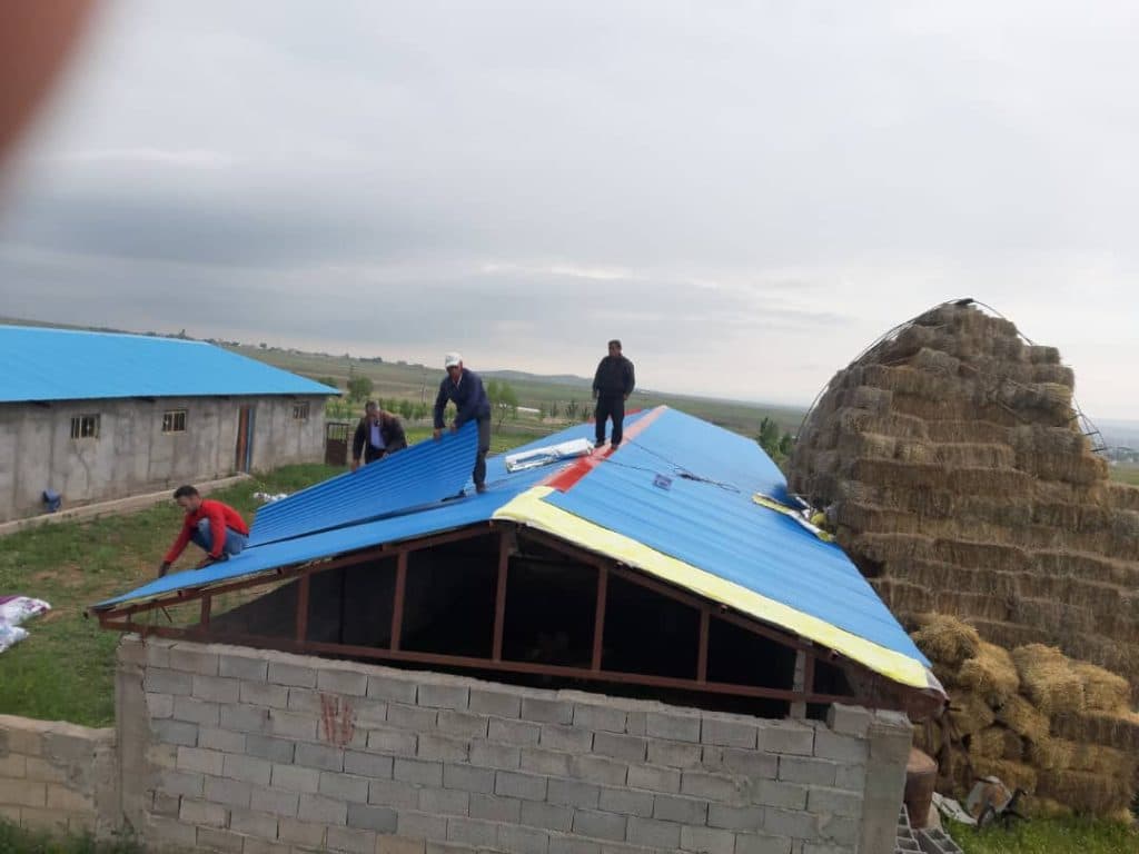 سوله سازی و اجرای شیروانی ایران سقف در اردبیل