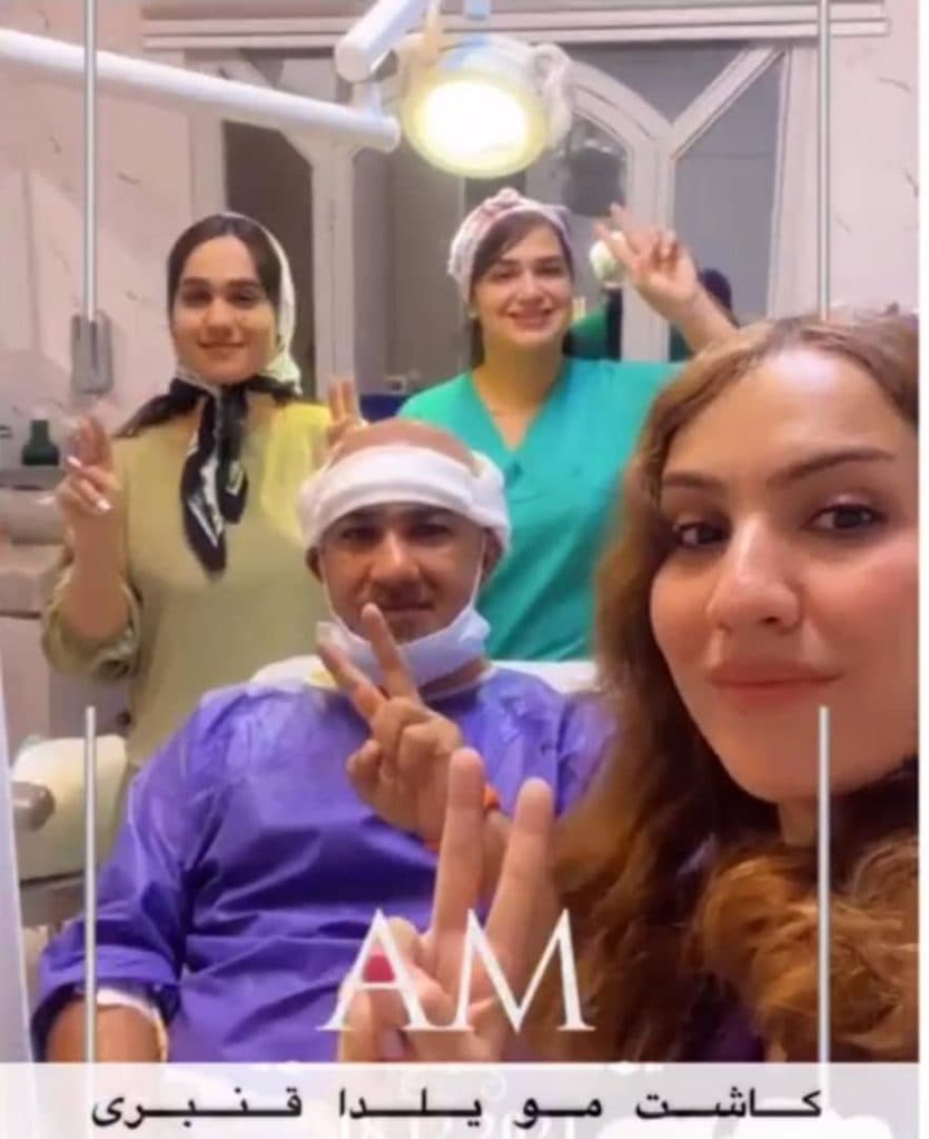 کاشت مو و ابرو و ریش یلدا قنبری در سعادت آباد تهران