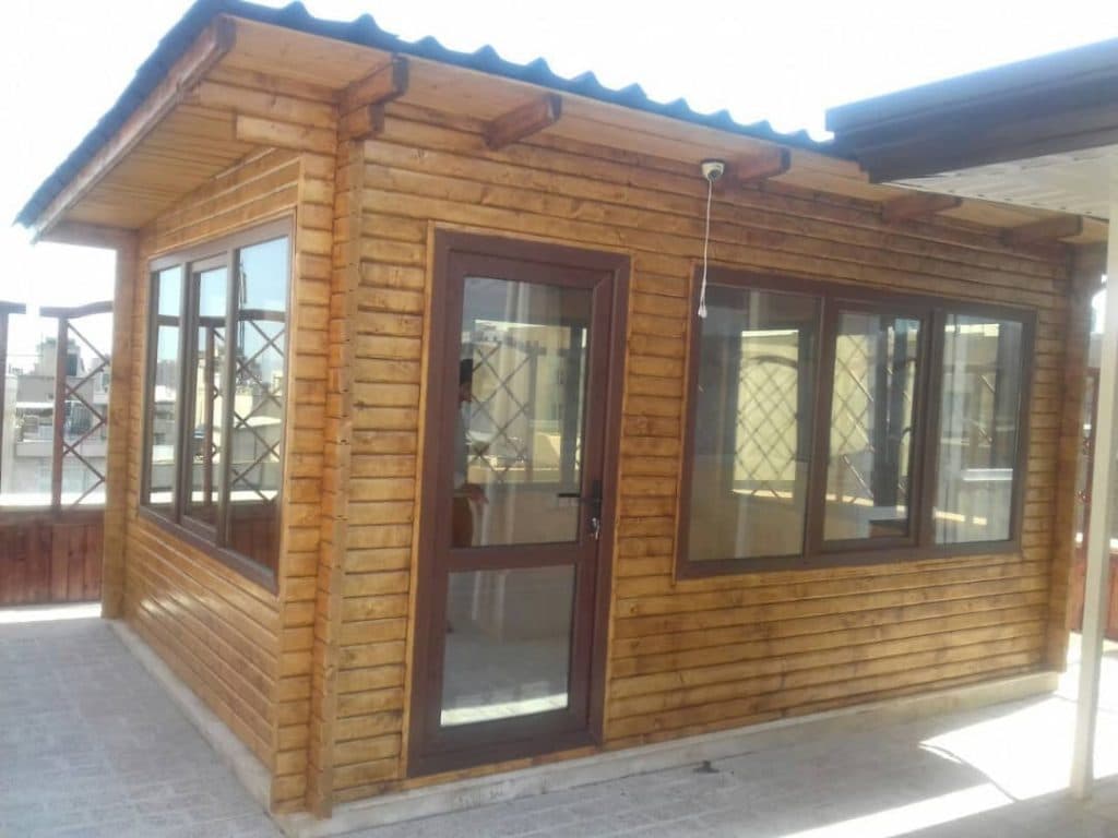 طراحی و اجرای خانه ویلا و آلاچیق چوبی و سوئیسی آقازاده در تهران