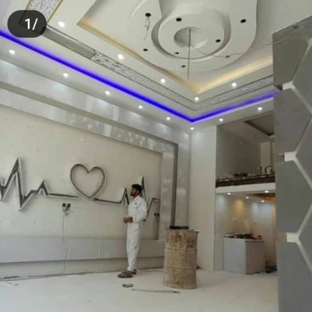 اجرای کناف دیوارپوش نقاشی ساختمان دکوراتیو مصیب نامور در کردستان