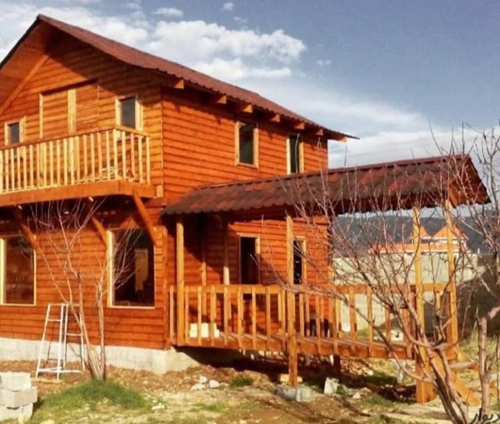 طراحی و اجرای خانه ویلا و آلاچیق چوبی و سوئیسی آقازاده در تهران