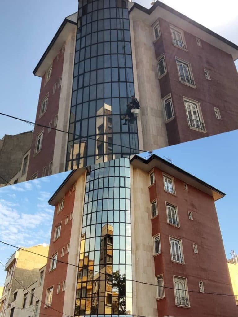 نماشویی و پیچ رول پلاک نما و کفسابی در ارتفاع اکبری در تهران