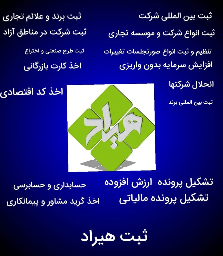 رتبه بندی و ثبت برند شرکت هیراد در تهران