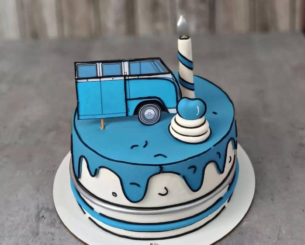 آموزش و فروش پخت کیک خامه ای و کافی شاپی و تولد کیک رینبو در گرگان