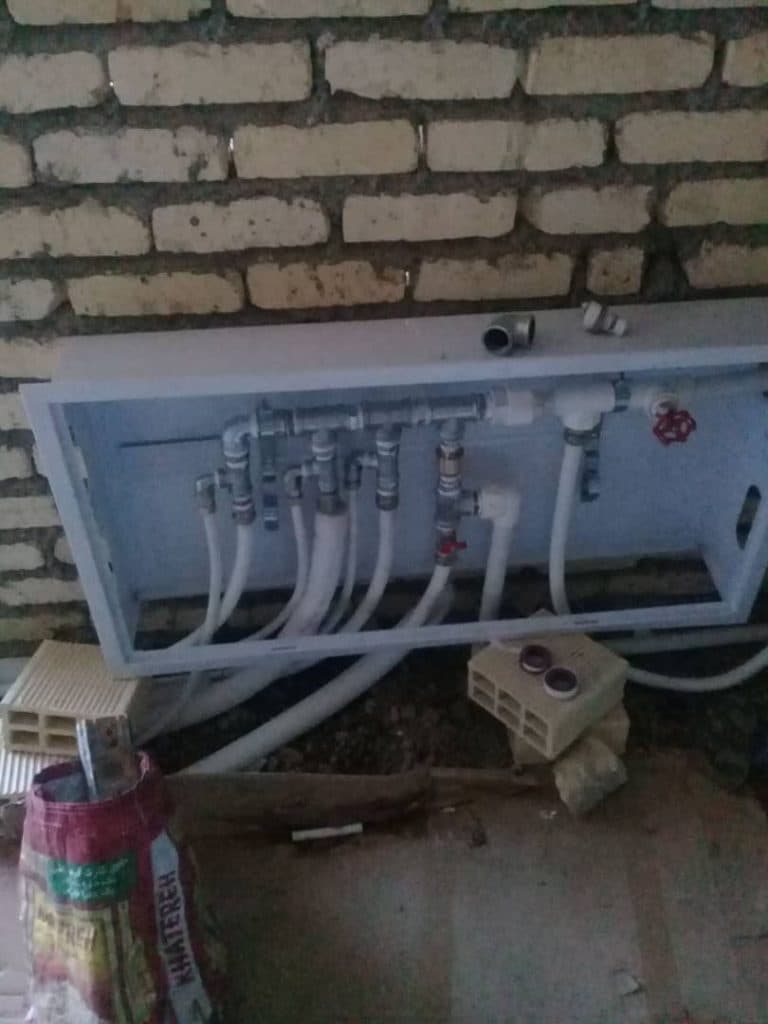 تاسیسات و اجرای لوله کشی ساختمان آرین در نجف آباد اصفهان