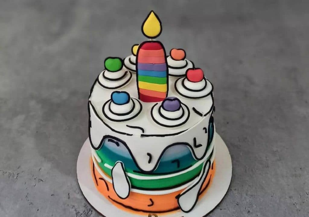 آموزش و فروش پخت کیک خامه ای و کافی شاپی و تولد کیک رینبو در گرگان